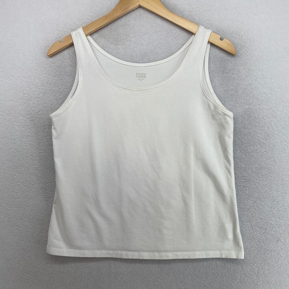 Eileen Fisher Cream Scoop Neck Tank Top